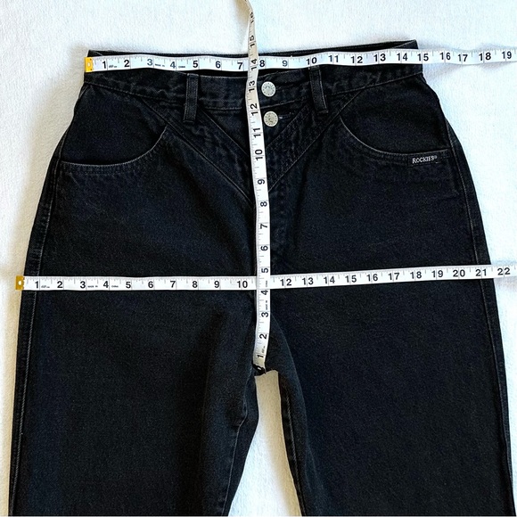 ROCKIES VTG 80s 90s BAREBACK HIGH RISE RELAXED FIT BLACK MOM JEANS. Sz 13/32 - Picture 11 of 12